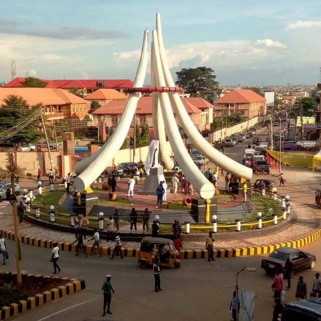 Onitsha, a major commercial and trading centre in south-eastern Nigeria