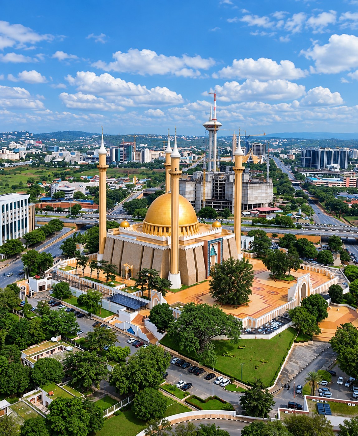 Abuja skyline with Zuma Rock, seat of Nigeria's Federal Government