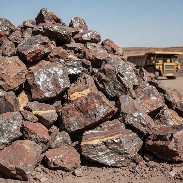 Raw iron ore